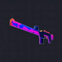 Make a colorful youtube thumbnail of the new game xdefiant gun p90 