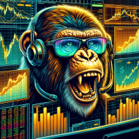  ape in a desk trading bitcoin sunglasses headset trading  energetic vibrant realistic